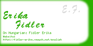 erika fidler business card